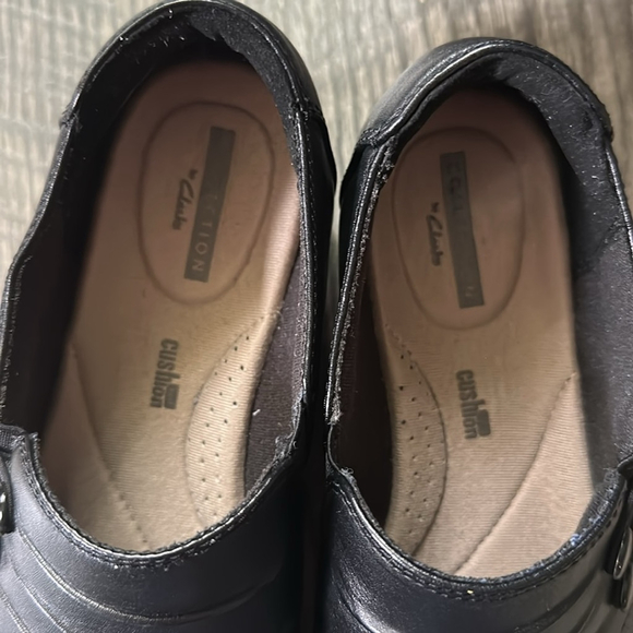 Clarks Collection Carly dream Black‎ button Loafers Slip-On women's size 7 - Picture 7 of 14